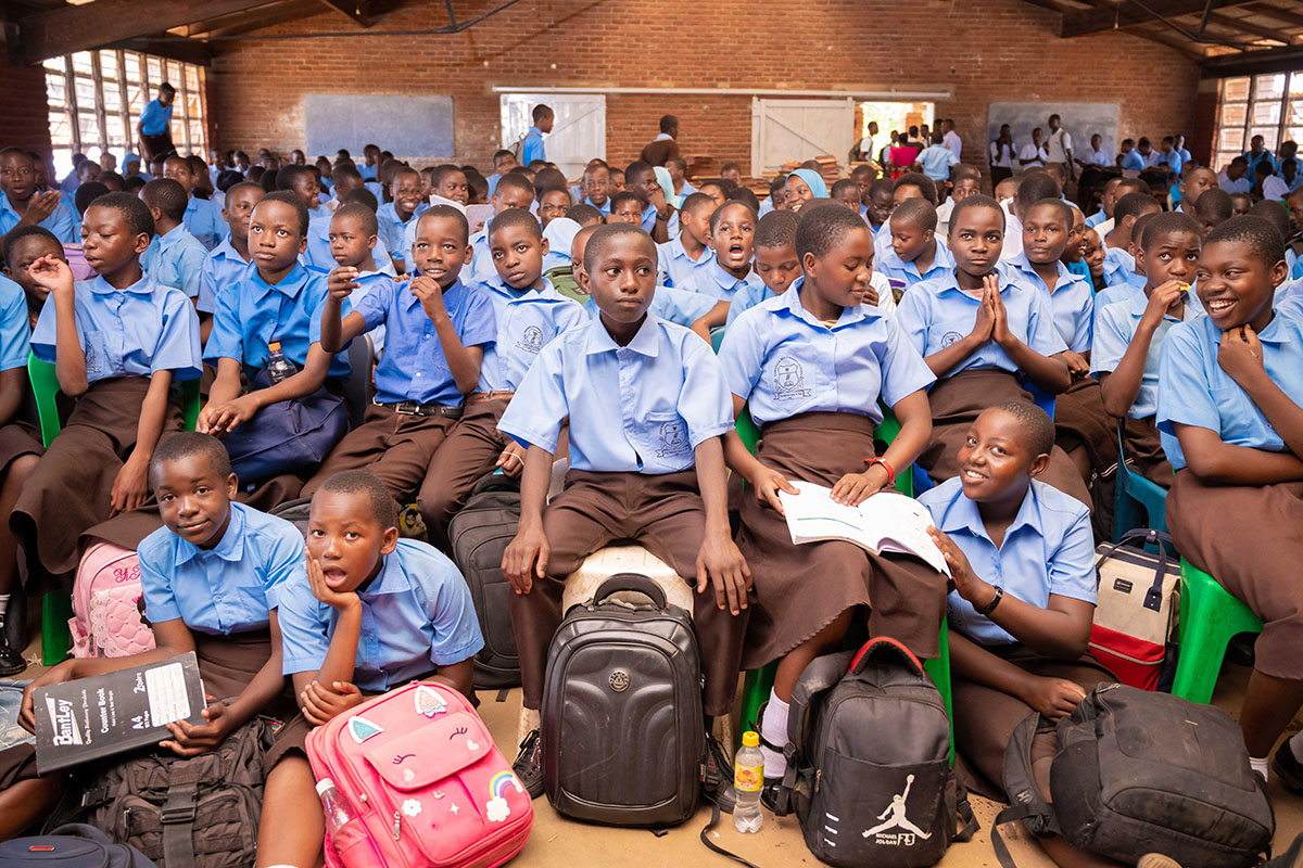 Chipasula Secondary School students enjoying the presentation